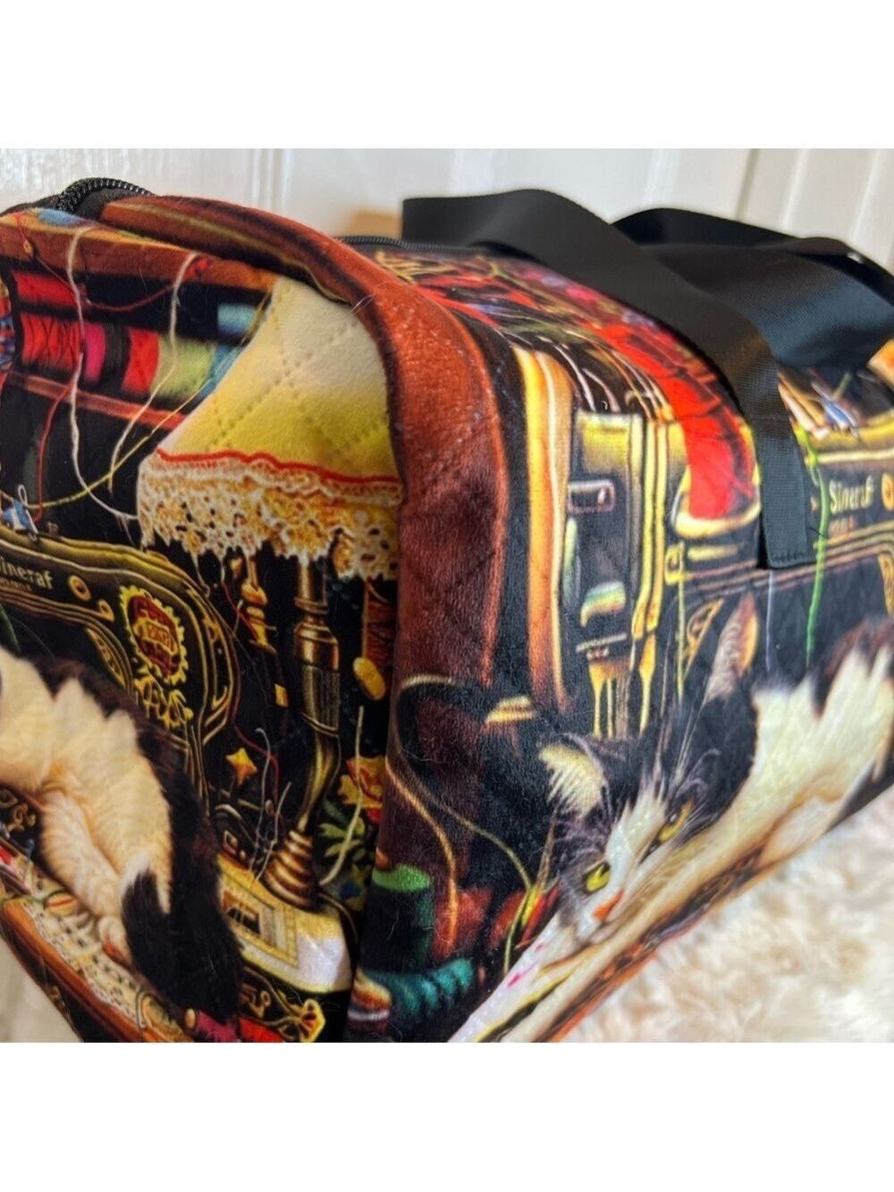 TOTE OVERNIGHT TRAVEL BAG. BRIGHT COLORFUL DUFFLE - Picture 3 of 10
